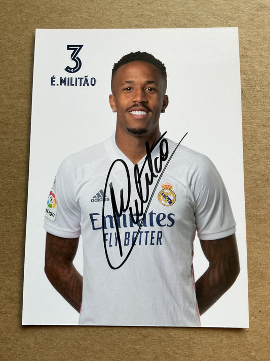 Eder Militao, Brazil 🇧🇷 Real Madrid 2020/21 hand signed