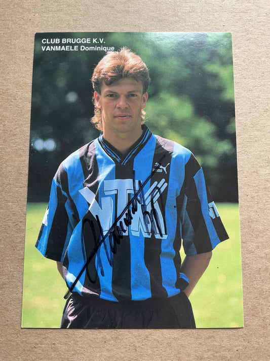 Dominique Vanmaele, Belgium 🇧🇪 Club Brugge 1992/93 hand signed