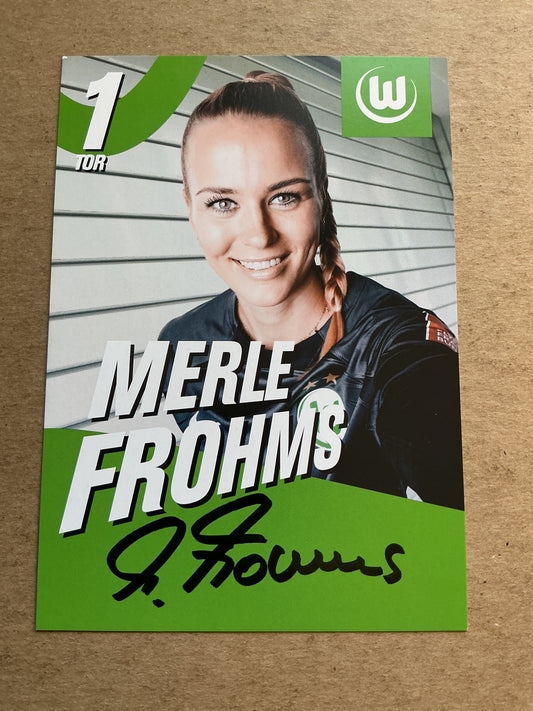 Merle Frohms, Germany 🇩🇪 VfL Wolfsburg 2022/23 hand signed