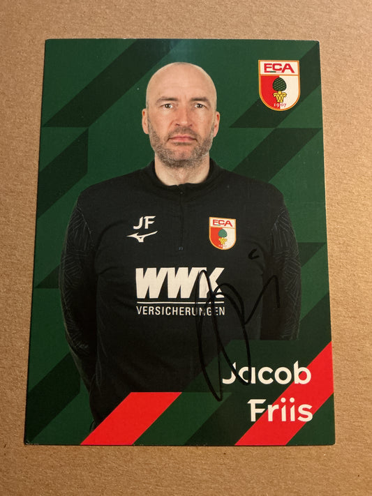 Jacob Friis, Denmark 🇩🇰 FC Augsburg 2023/24 hand signed