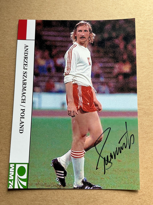 Andrzej Szarmach, Poland 🇵🇱 FIFA World Cup 1974 hand signed