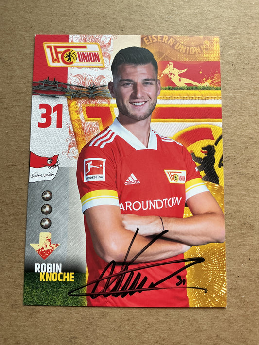 Robin Knoche, Germany 🇩🇪 1.FC Union Berlin 2020/21 hand signed