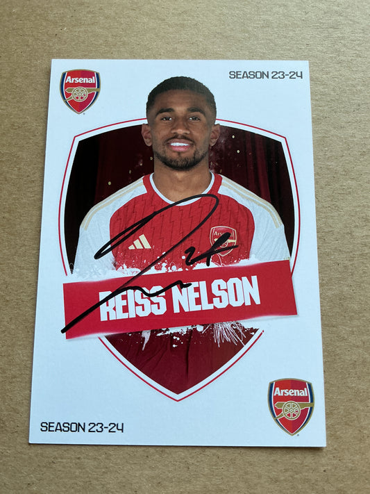 Reiss Nelson, England 🏴󠁧󠁢󠁥󠁮󠁧󠁿 Arsenal FC 2023/24 hand signed