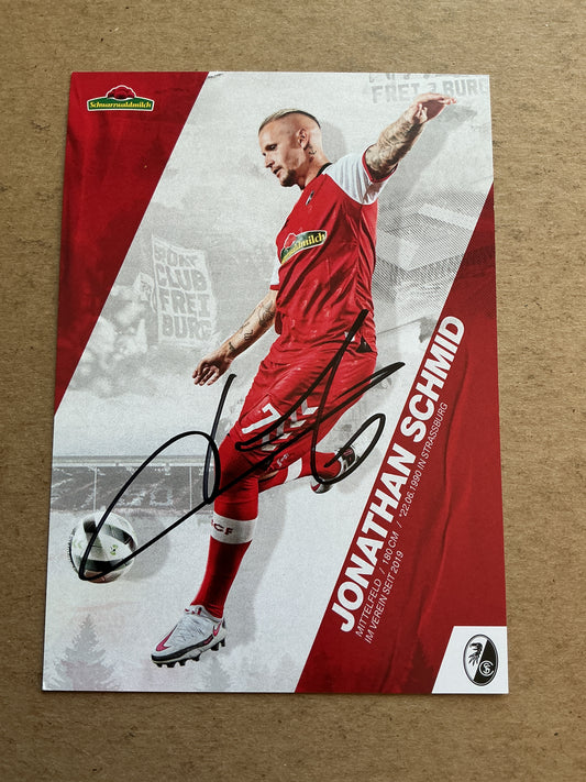 Jonathan Schmid, France 🇫🇷 SC Freiburg 2020/21 hand signed