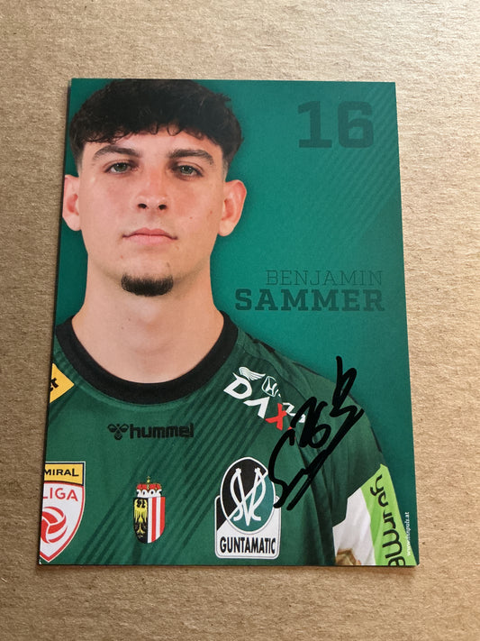 Benjamin Sammer, Austria 🇦🇹 SV Ried 2024/25 hand signed