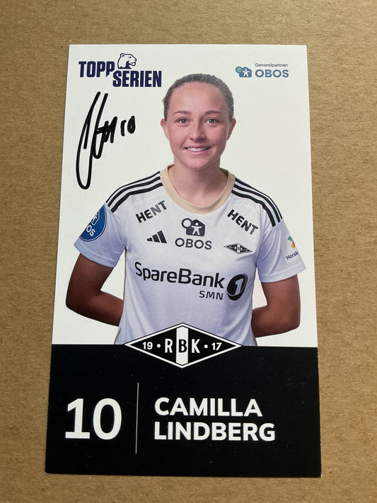 Camilla Lindberg, Norway 🇳🇴 Rosenborg BK 2023/24 hand signed