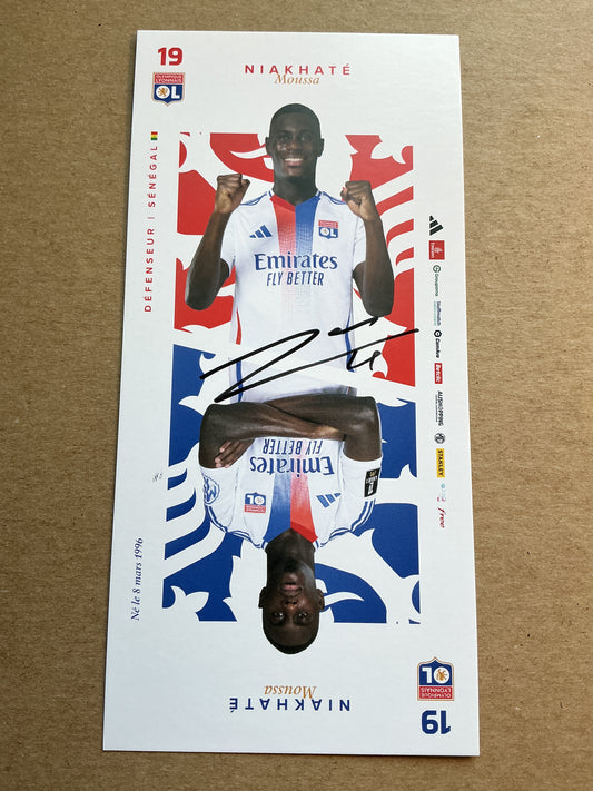 Moussa Niakhate, Senegal 🇸🇳 Olympique Lyon 2024/25 hand signed