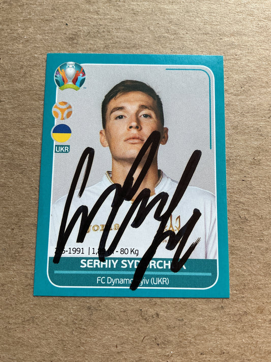 Serhiy Sydorchuk, Ukraine 🇺🇦 UEFA Euro 2020 Panini hand signed