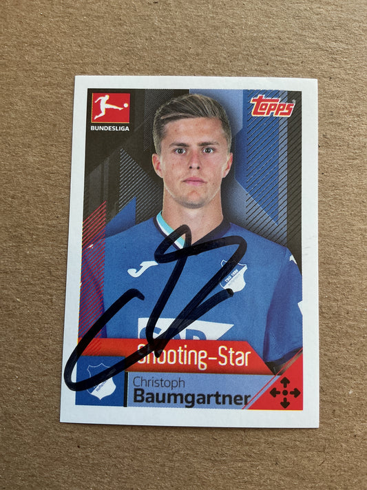 Christoph Baumgartner, Austria 🇦🇹 TSG Hoffenheim 2020/21 Topps hand signed