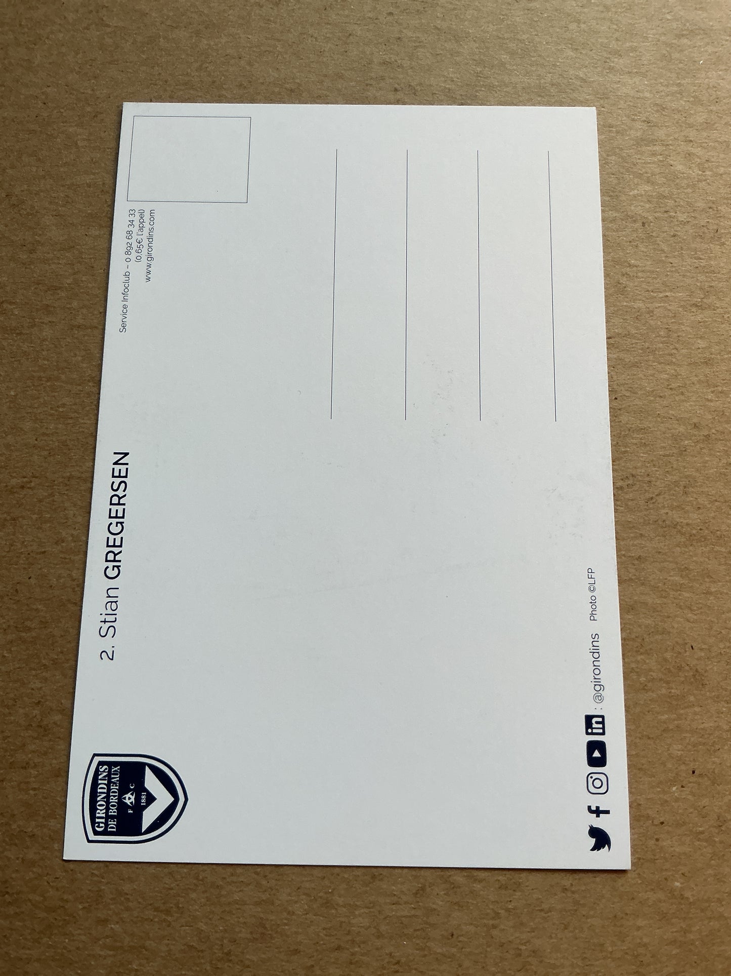 Stian Gregersen, Norway 🇳🇴 Girondins Bordeaux 2021/22 hand signed
