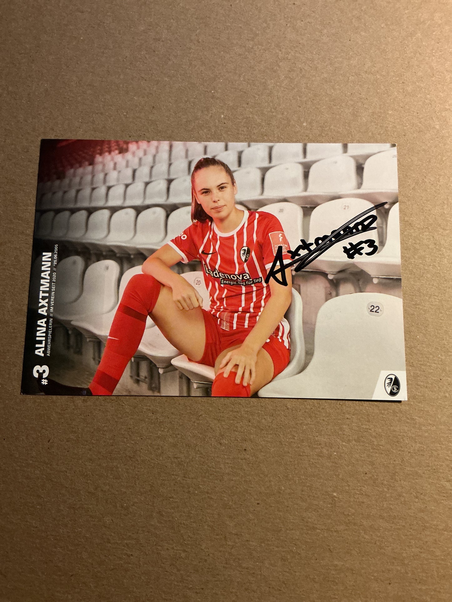 Alina Axtmann, Germany 🇩🇪 SC Freiburg 2022/23 hand signed
