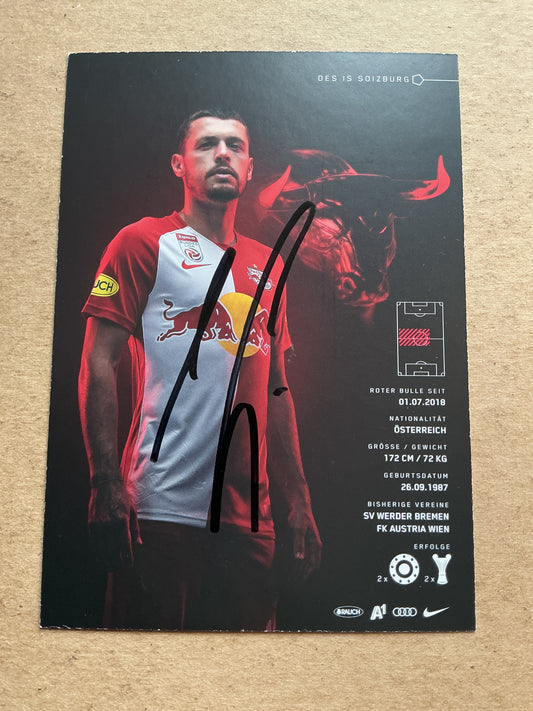 Zlatko Junuzović, Austria 🇦🇹 Red Bull Salzburg 2020/21 hand signed