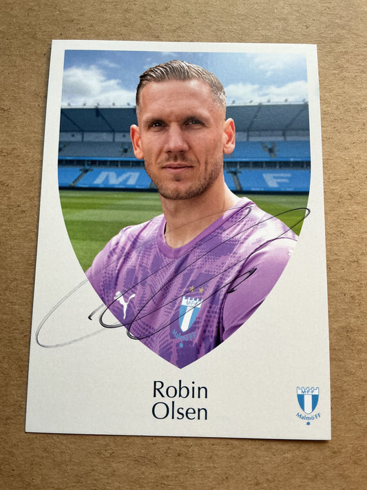 Robin Olsen, Sweden 🇸🇪 Malmö FF 2025/26 hand signed