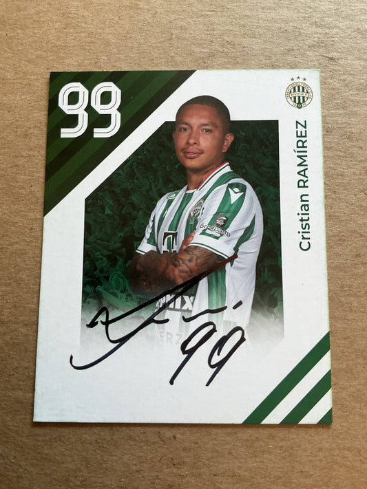 Cristian Ramirez, Ecuador 🇪🇨 Ferencvaros TC 2024/25 hand signed