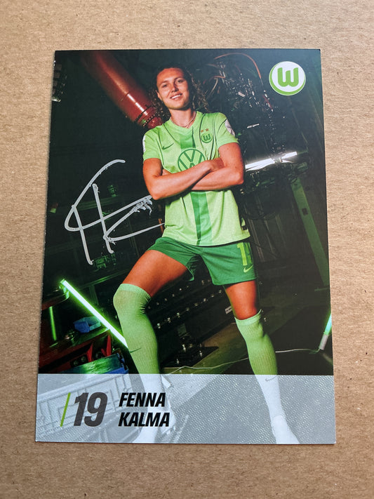 Fenna Kalma, Netherlands 🇳🇱 VfL Wolfsburg 2024/25 hand signed
