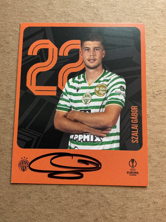 Gábor Szalai, Hungary 🇭🇺 Ferencvaros 2025/26 hand signed