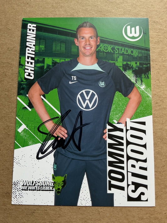 Tommy Stroot, Germany 🇩🇪 VfL Wolfsburg 2023/24 hand signed