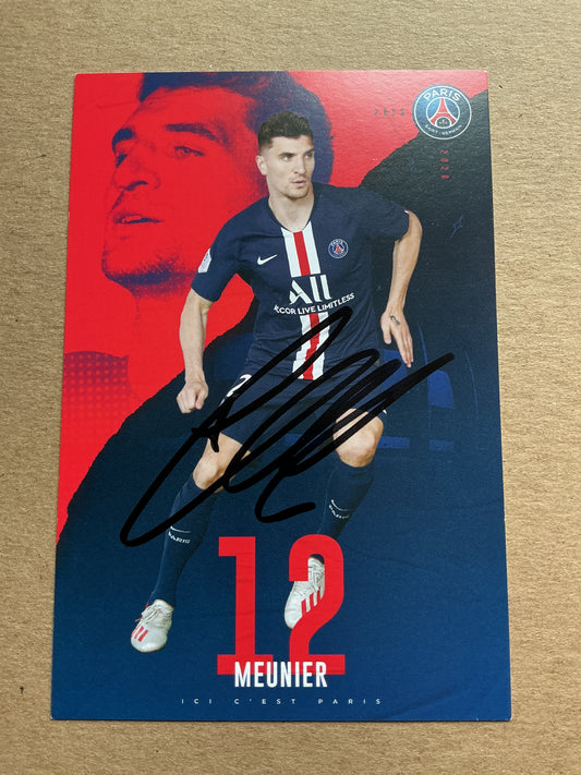 Thomas Meunier, Belgium 🇧🇪 Paris Saint-Germain 2019/20 hand signed
