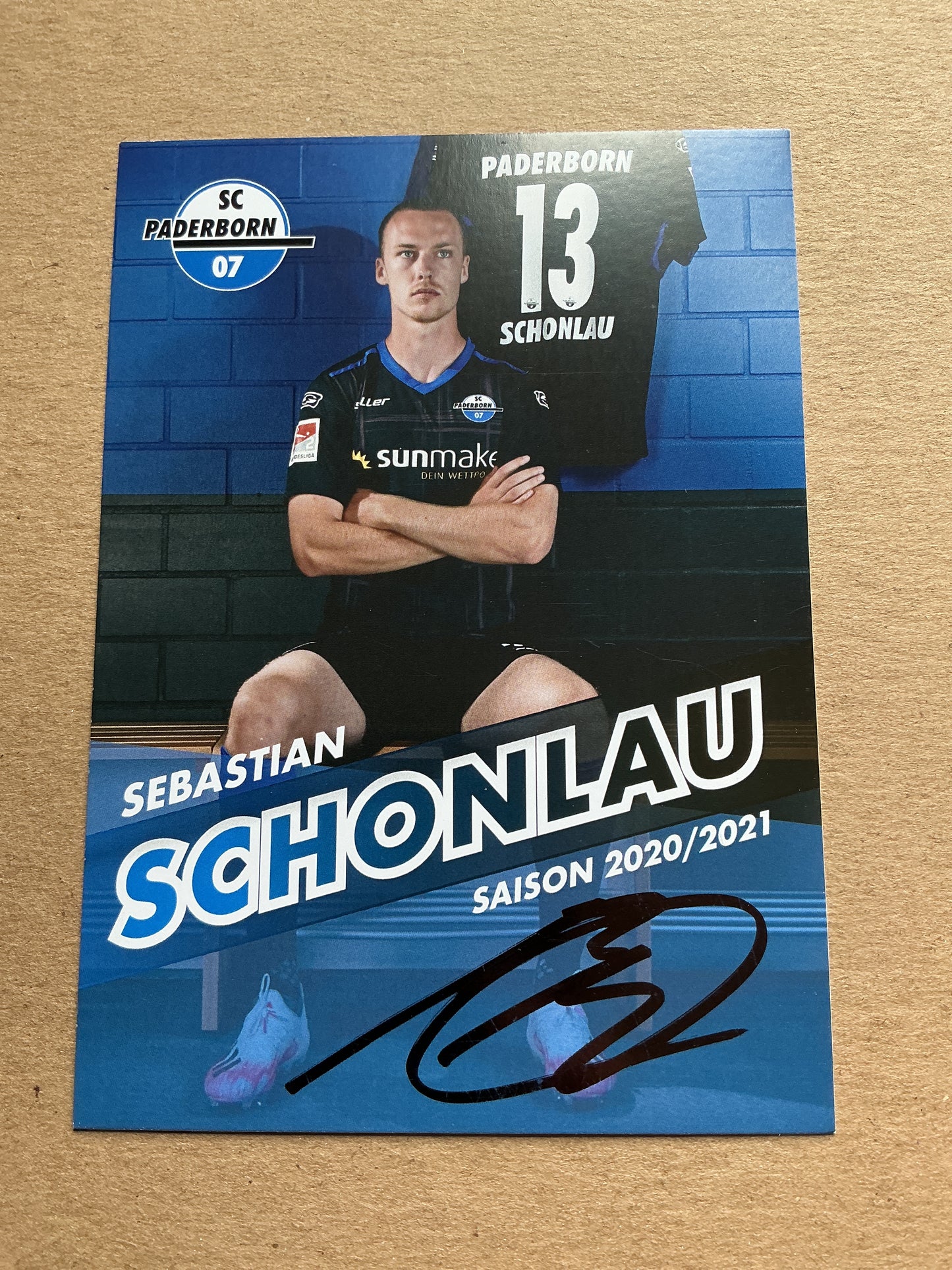 Sebastian Schonlau, Germany 🇩🇪 SC Paderborn 07 2020/21 hand signed