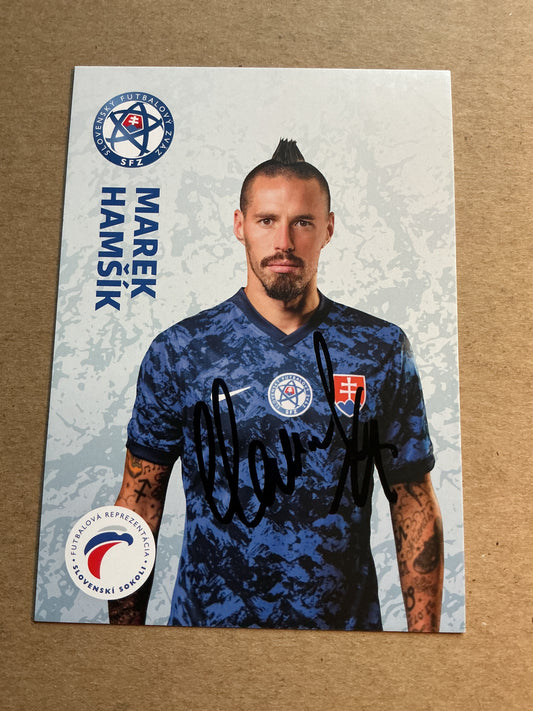 Marek Hamsik, Slovakia 🇸🇰 UEFA Euro Cup 2020 hand signed