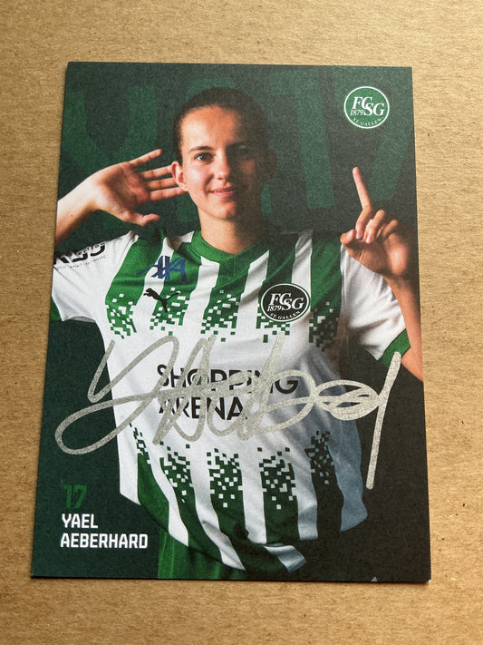 Yael Aeberhard, Switzerland 🇨🇭 FC St. Gallen 2024/25 hand signed