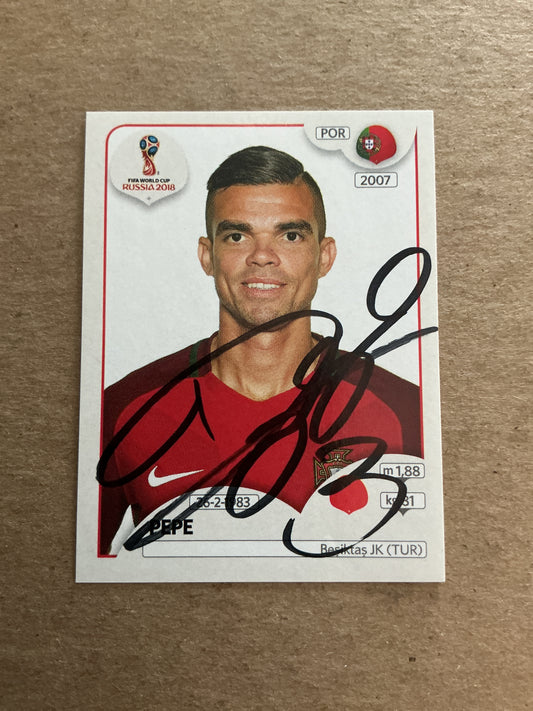 Pepe, Portugal 🇵🇹 FIFA World Cup 2018 Panini hand signed