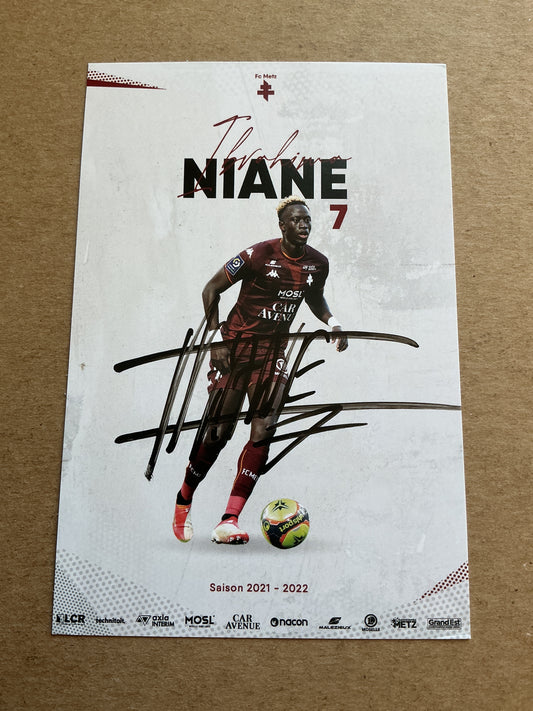 Ibrahima Niane, Senegal 🇸🇳 FC Metz 2021/22 hand signed