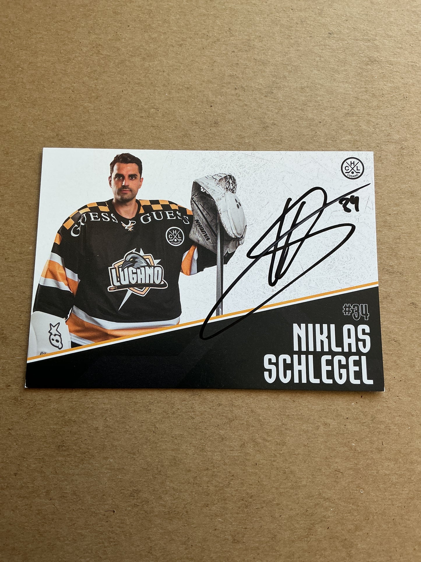 Niklas Schlegel, Switzerland 🇨🇭 HC Lugano 2024/25 hand signed
