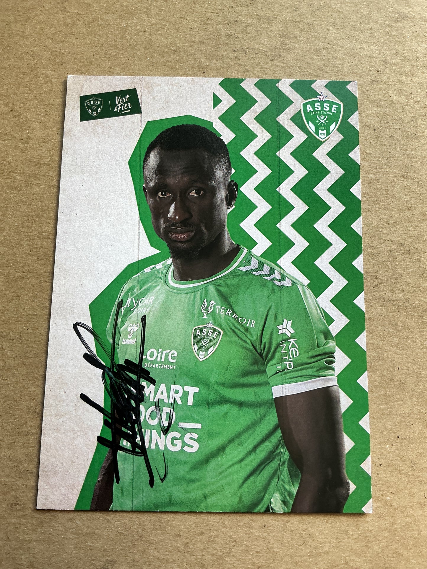 Ibrahima Wadji, Senegal 🇸🇳 AS Saint-Etienne 2023/24 hand signed
