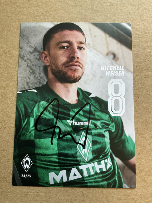 Mitchell Weiser, Germany 🇩🇪 SV Werder Bremen 2024/25 hand signed
