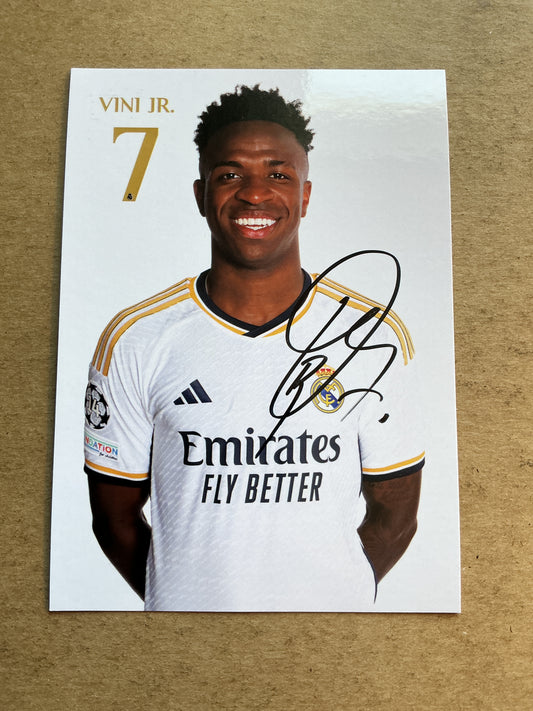 Vinicius Junior, Brazil 🇧🇷 Real Madrid 2023/24 hand signed