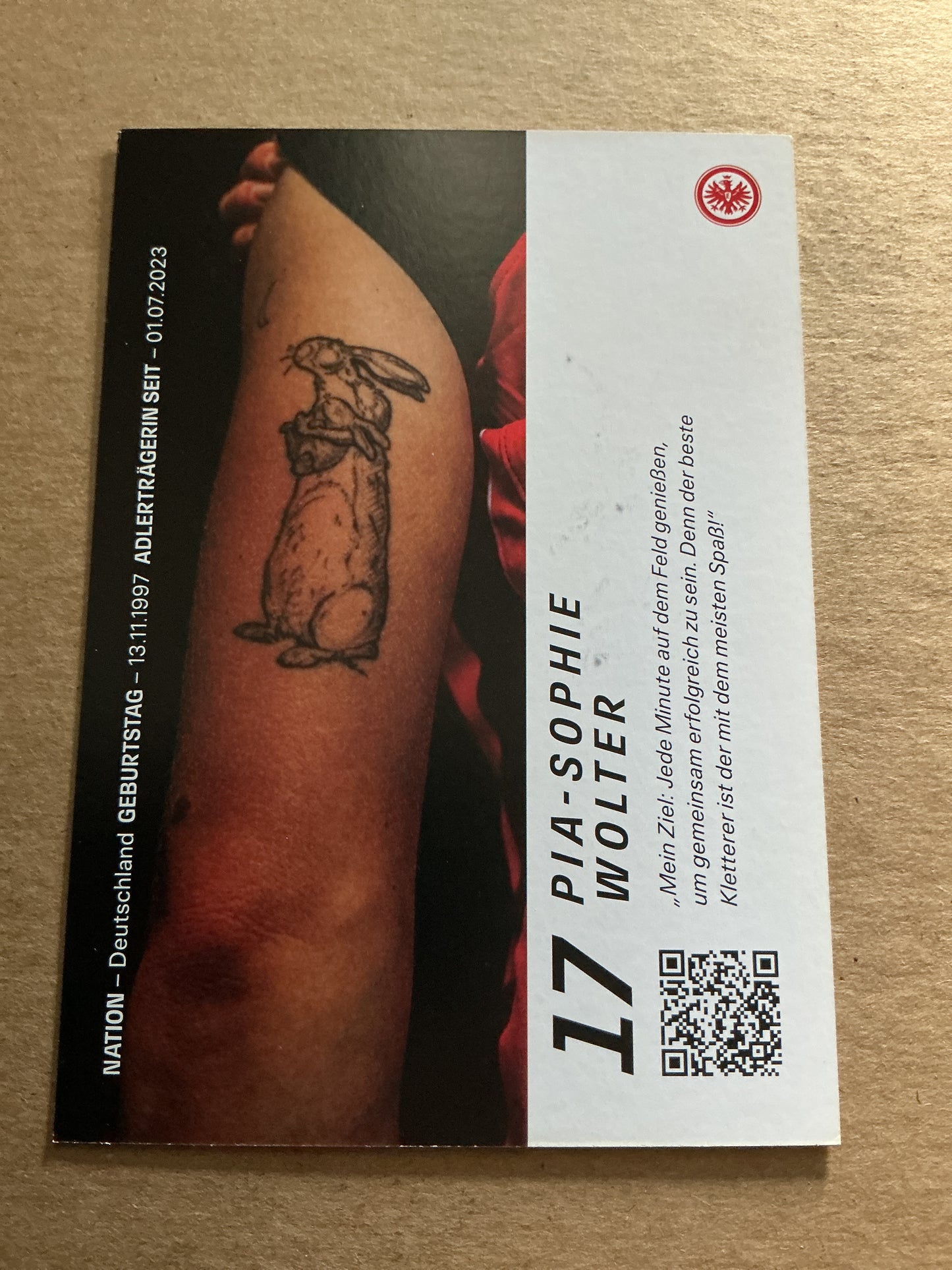 Pia-Sophie Wolter, Germany 🇩🇪 Eintracht Frankfurt 2023/24 hand signed