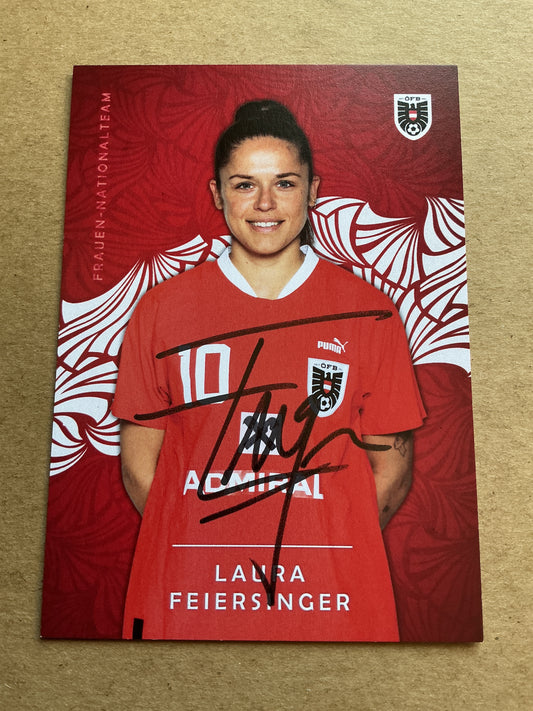 Laura Feiersinger, Austria 🇦🇹 2024 Eintracht Frankfurt  hand signed