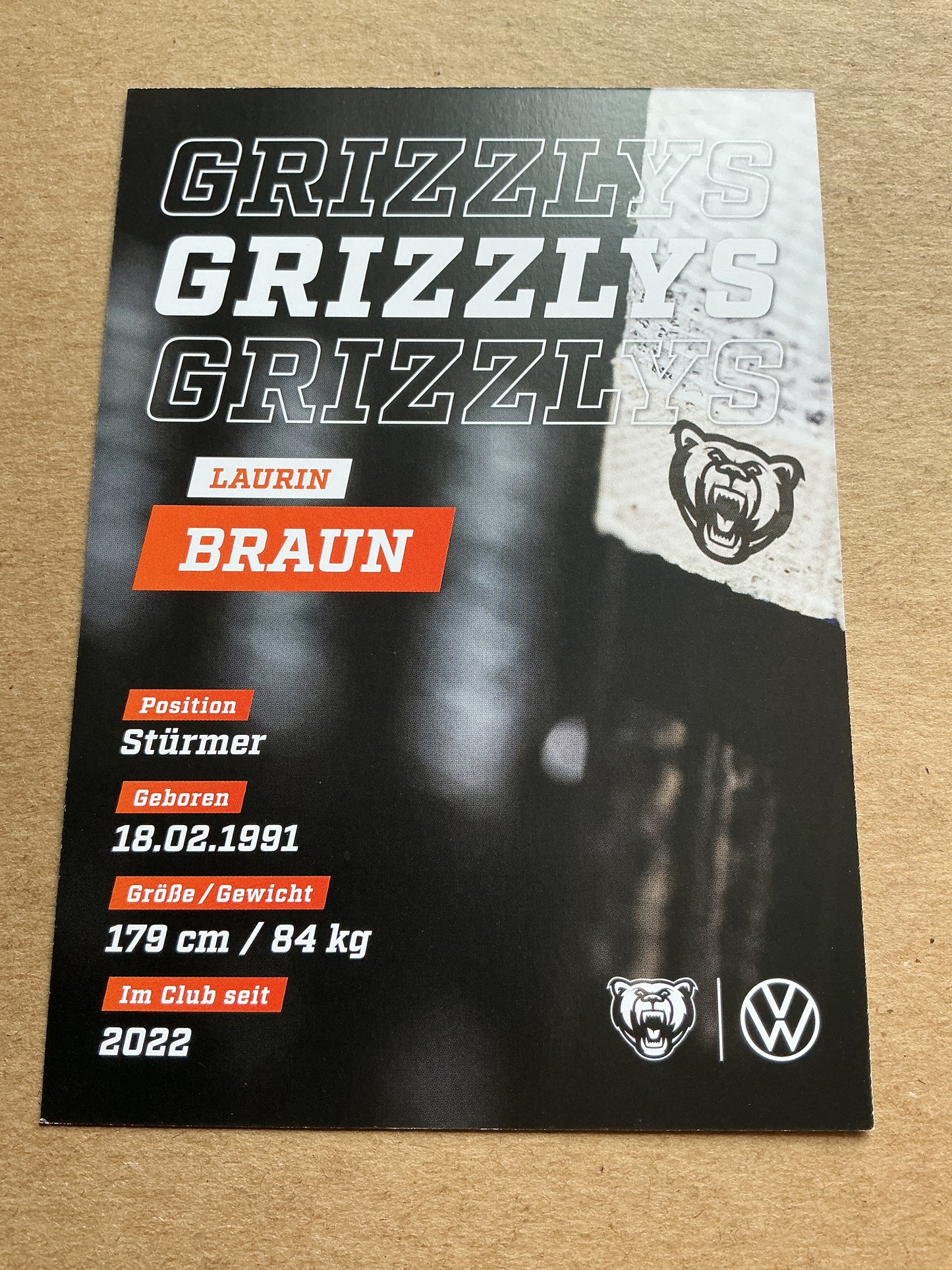 Laurin Braun, Germany 🇩🇪 Grizzlys Wolfsburg 2024/25 hand signed