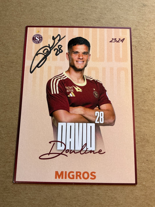 David Douline, France 🇫🇷 Servette FC 2023/24 hand signed