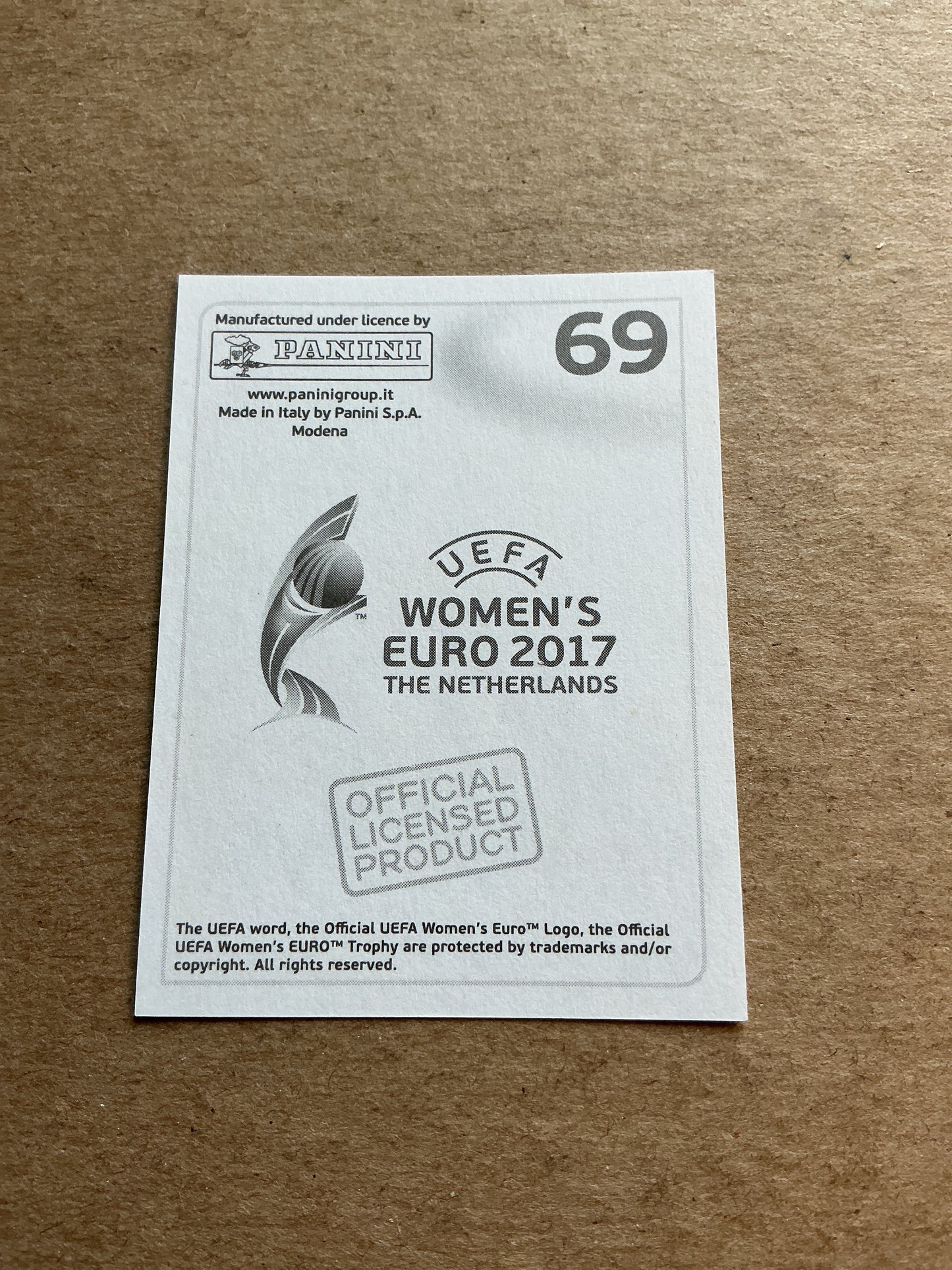 Katrine Veje, Denmark 🇩🇰 FIFA Women’s Euro Cup 2017 Panini hand signed