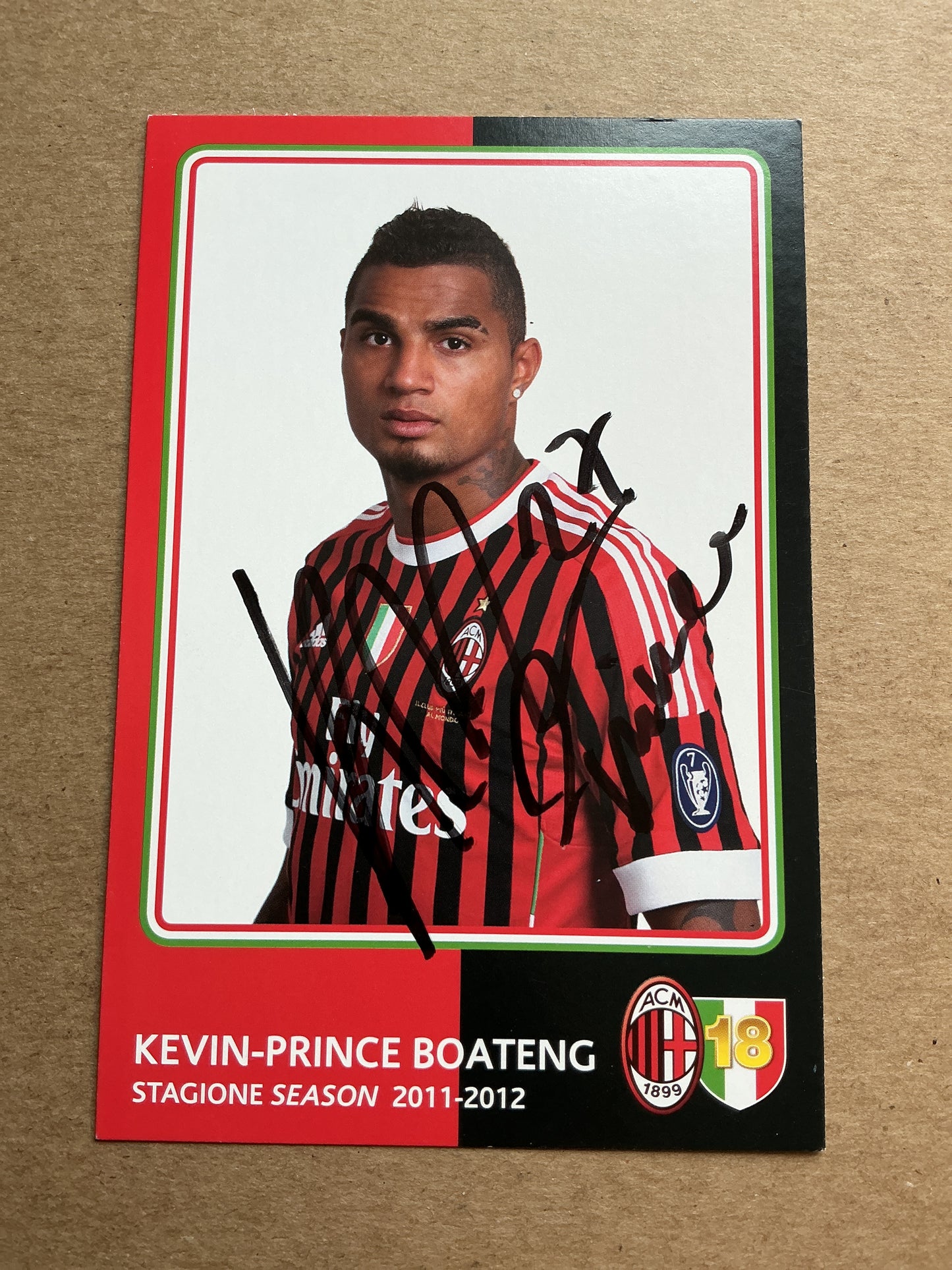 Kevin-Prince Boateng, Ghana 🇬🇭 AC Milan 2011/12 hand signed