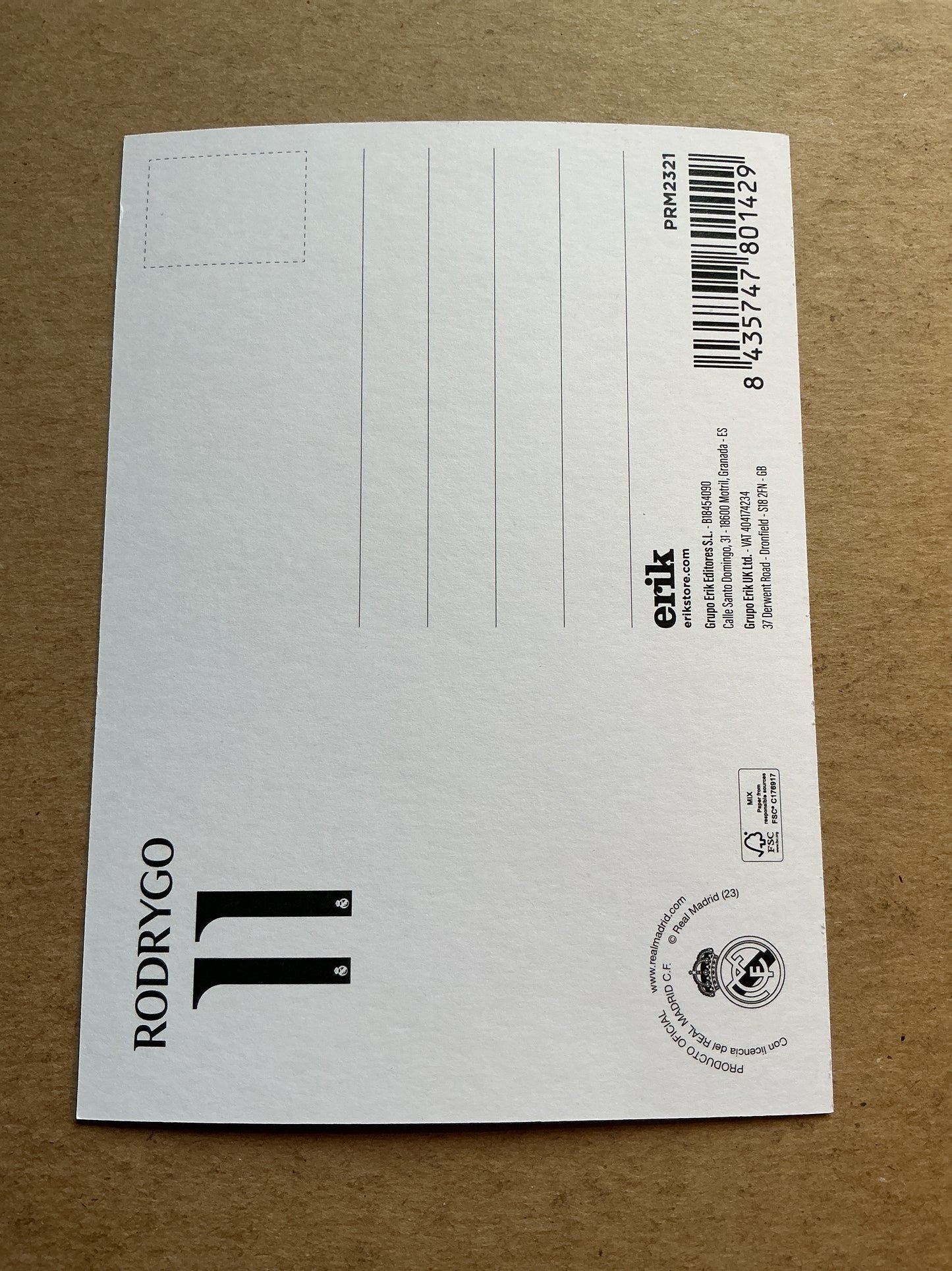 Rodrygo, Brazil 🇧🇷 Real Madrid 2023/24 hand signed