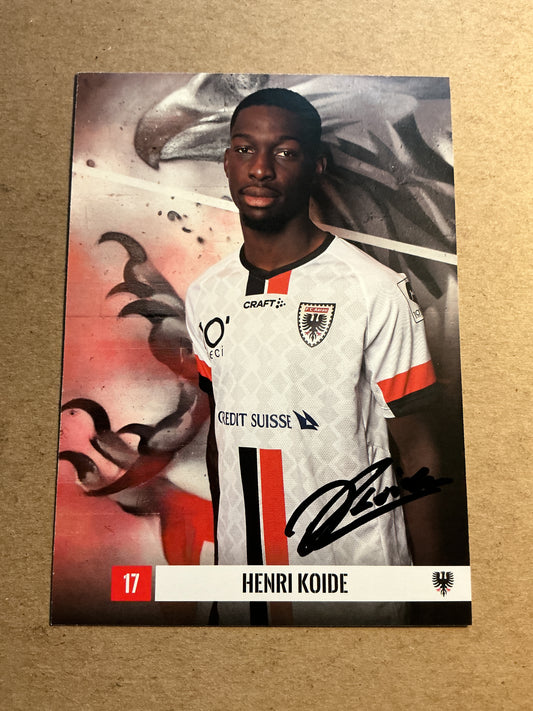 Henri Koide, Switzerland 🇨🇭 FC Aarau 2023/24 hand signed