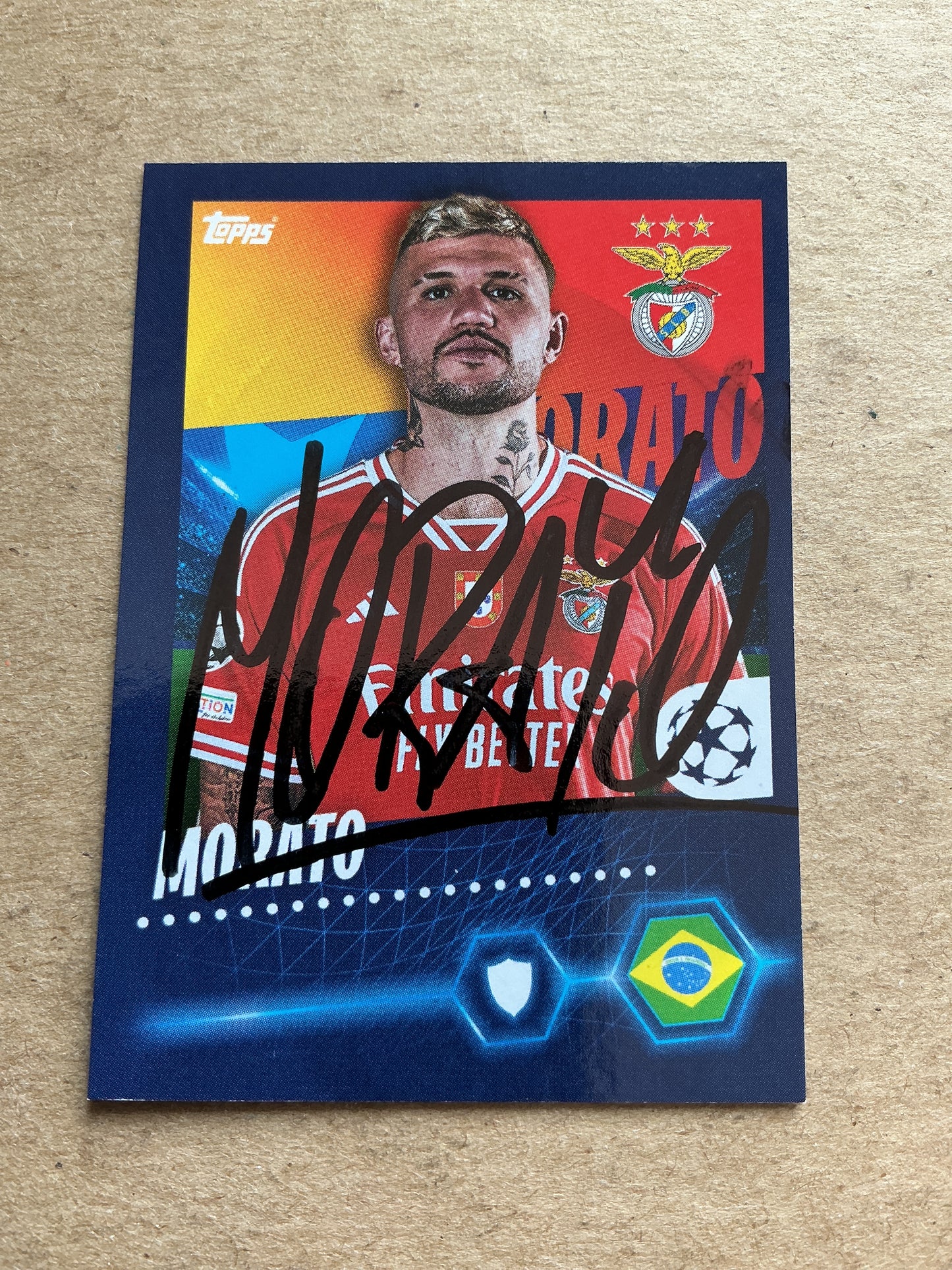Morato, Brazil 🇧🇷 SL Benfica 2023/24 Topps hand signed