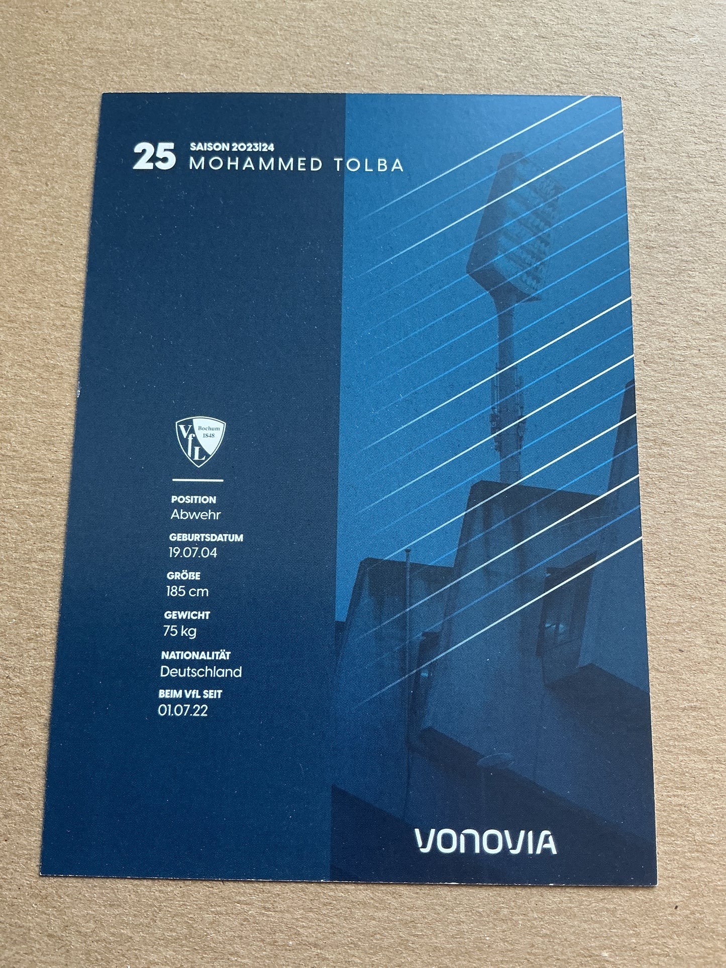 Mohammed Tolba, Germany 🇩🇪 VfL Bochum 2023/24 hand signed