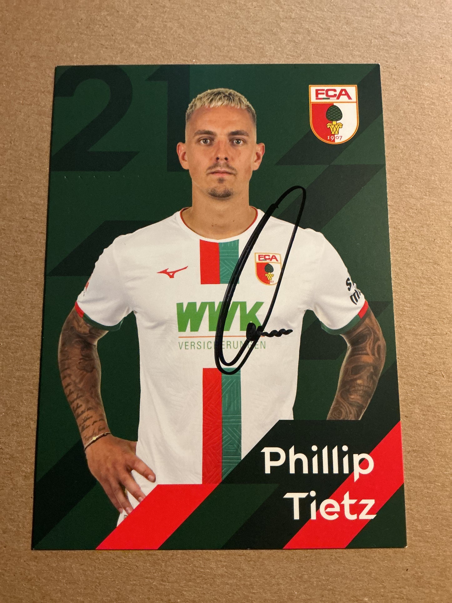 Phillip Tietz, Germany 🇩🇪 FC Augsburg 2023/24 hand signed