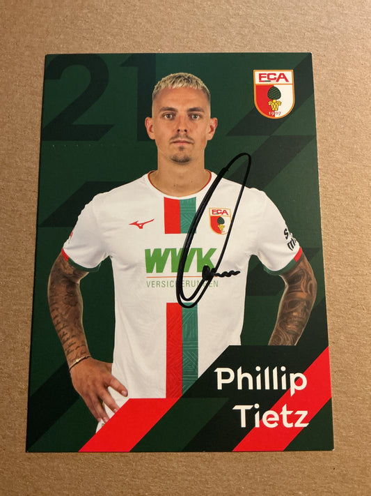 Phillip Tietz, Germany 🇩🇪 FC Augsburg 2023/24 hand signed