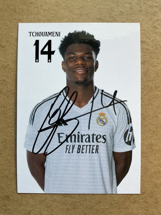 Aurélien Tchouaméni, France 🇫🇷 Real Madrid 2024/25 hand signed