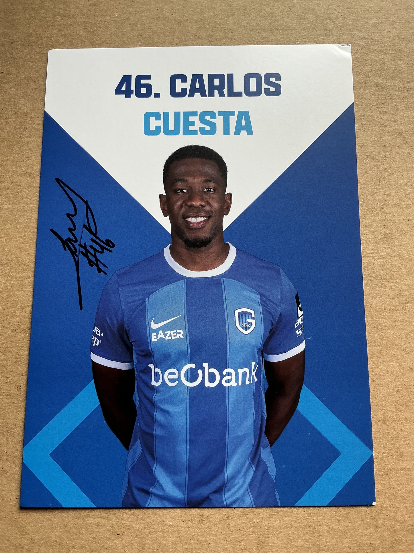 Carlos Cuesta, Colombia 🇨🇴 KRC Genk 2023/24 hand signed