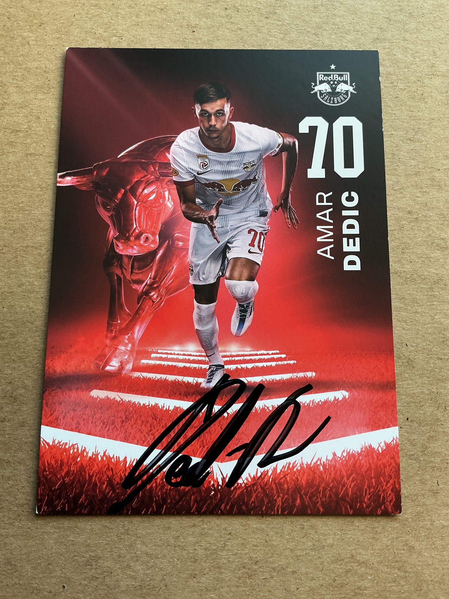 Amar Dedić, Bosnia 🇧🇦 FC Red Bull Salzburg 2022/23 hand signed