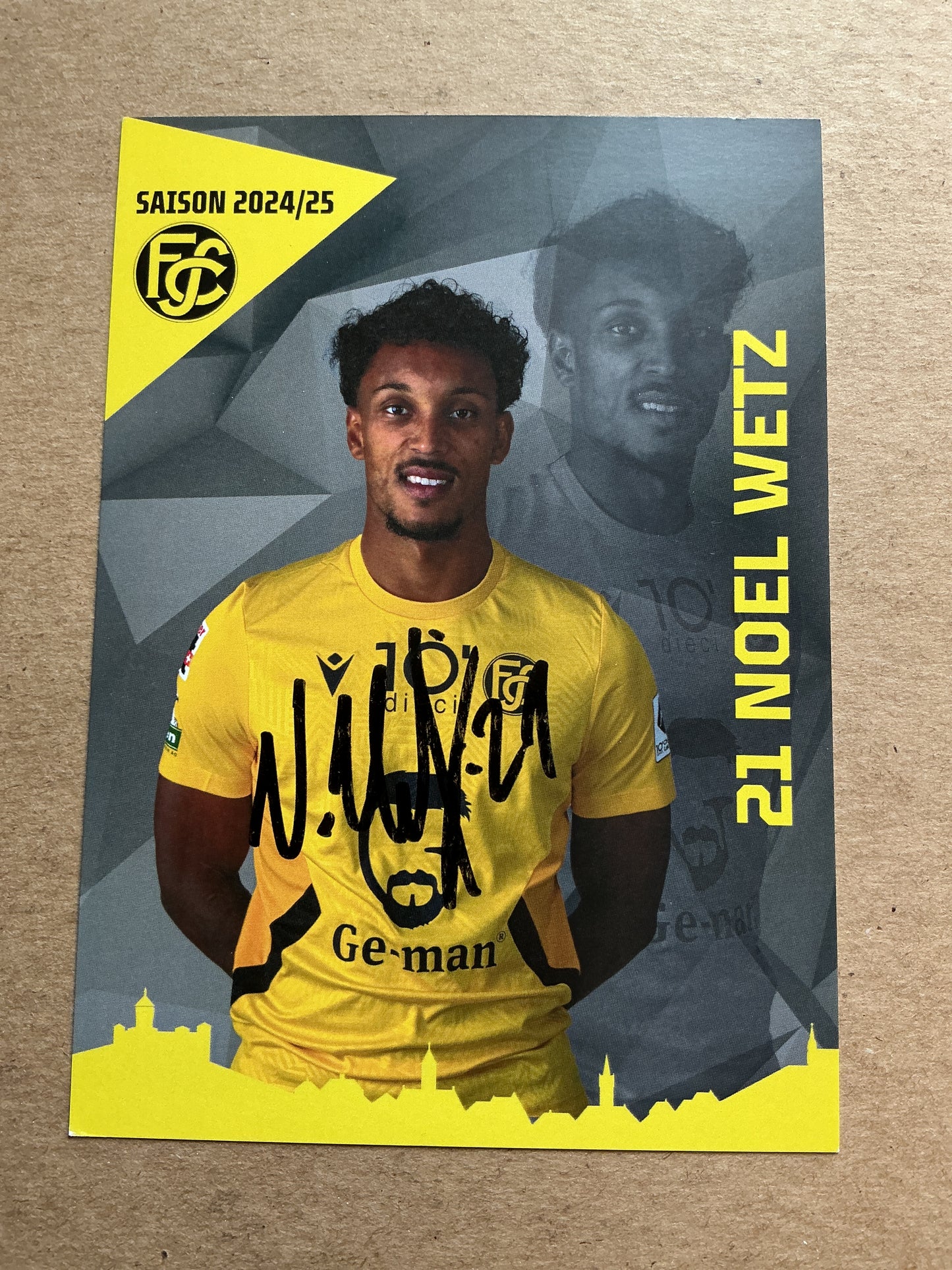 Noel Wetz, Switzerland 🇨🇭 FC Schaffhausen 2024/25 hand signed