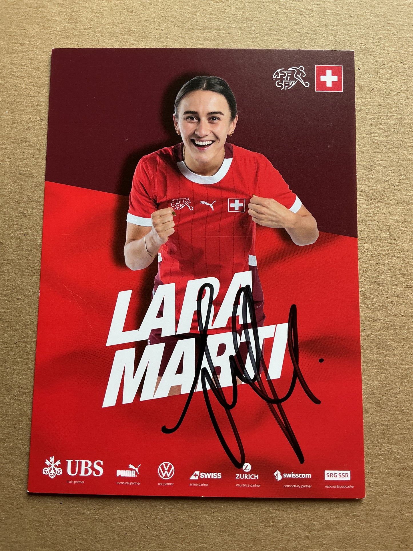 Lara Marti, Switzerland 🇨🇭 UEFA Euro 2025 hand signed