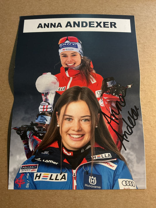 Anna Andexer, Austria 🇦🇹 Biathlon Winter Sports 2024/25 hand signed