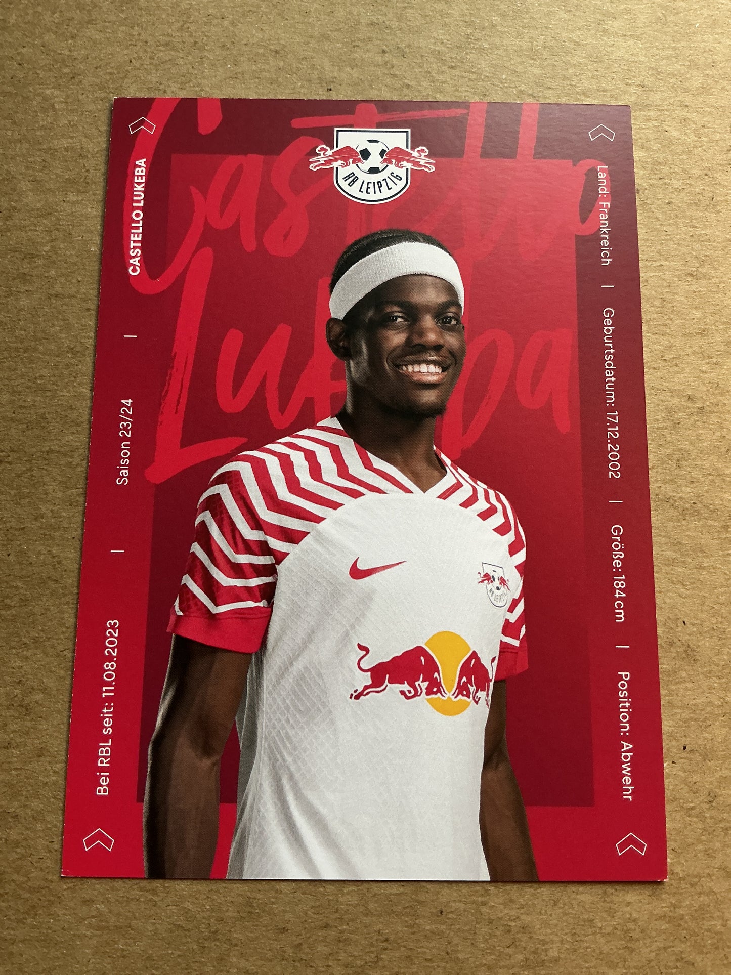 Castello Lukeba, France 🇫🇷 RB Leipzig 2023/24 hand signed